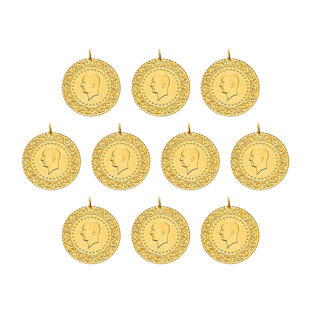 Sarrafiye - 10 Adet Yeni Tarihli Yarım Altın